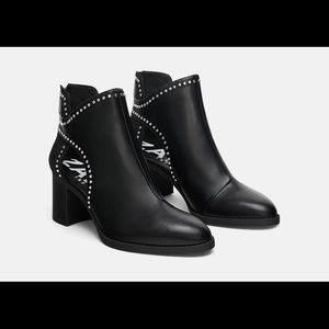 Zara TRF ankle booties with studs
